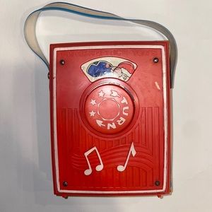 Vintage 1973 Fisher Price JACK and JILL Music Box POCKET RADIO 772 Works! USA